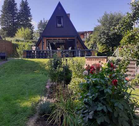 Ferienhaus,Finnhütte 300 m zum See