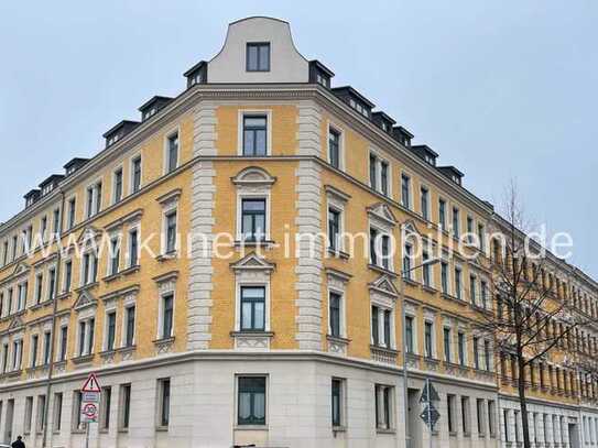 Vermietete 2-Zi.-Eigentumswohnung mit Balkon in attraktiver Denkmalimmobilie in Leipzig-Altlinenau