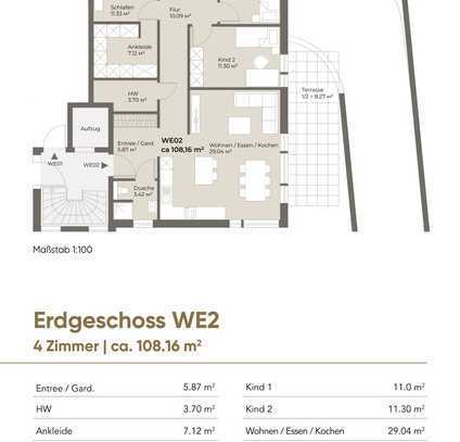 Exklusive 4 Zi.-Neubau-Gartenwohnung in zentraler Lage