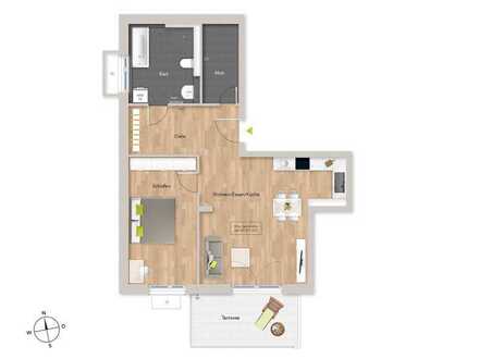 Wohnkomfort inklusive: barrierefreie 2-Zi-Wo mit Südterrasse - WE601