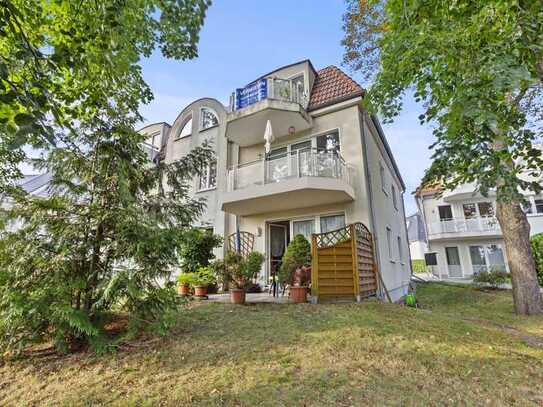 Mit Terrasse und kleinem Garten nahe See Große Krampe