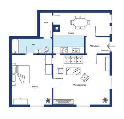 Moderne 2-Zimmer-Wohnung in ruhiger Lage – frisch renoviert und sofort bezugsfertig