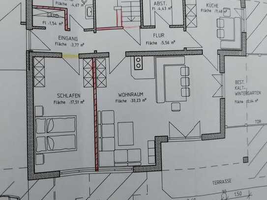 In Bad Grönenbach: großzügige Wohnung mit 2,5 Zimmern und Garten