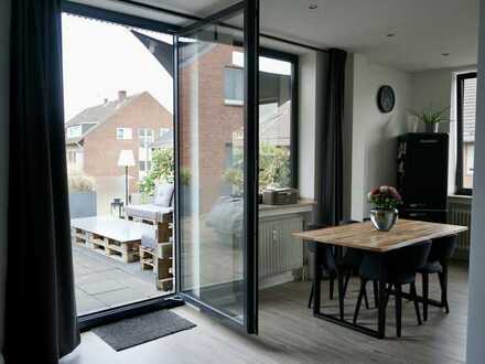 75qm Wohnung plus 35qm Dachterrasse (Einbauküche, neue Fenster, neue Dämmung)