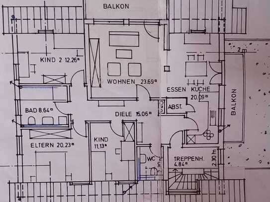 4-Zimmer-DG-Wohnung mit Balkon in Fuchsstadt