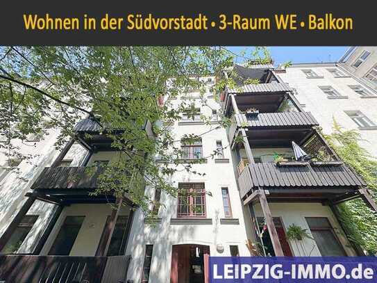 Schicke 3-Raumwohnung in der beliebten Südvorstadt ** Balkon ** Tageslichtbad