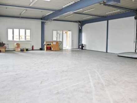 *Beheizte Halle mit insgesamt 300 m² Fläche*