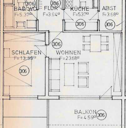 Gepflegte 2-Zimmer-EG-Wohnung mit Einbauküche in Stuttgart