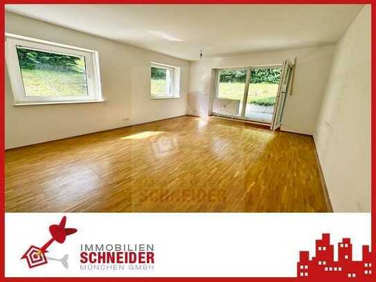 IMMOBILIEN SCHNEIDER - Unterhaching - Schöne 2 Zi.-Souterrain-Wohnung mit Süd-Westterrasse
