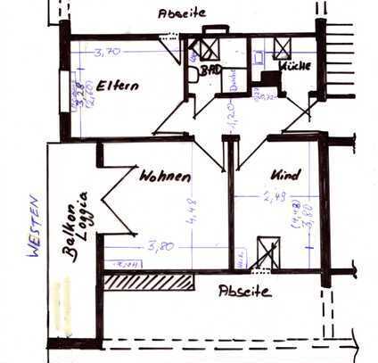 3-Zimmer-DG-Wohnung in RV-Bavendorf mit EBK, großem West-Balkon, Garage und Gartenmitbenutzung