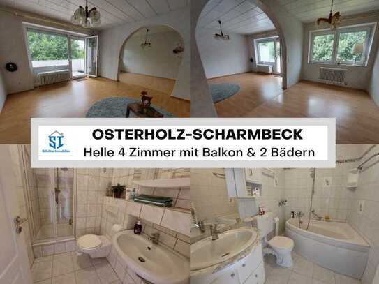 Helle 4-Zi.-Wohnung mit Balkon und 2 Bädern in Osterholz-Scharmbeck