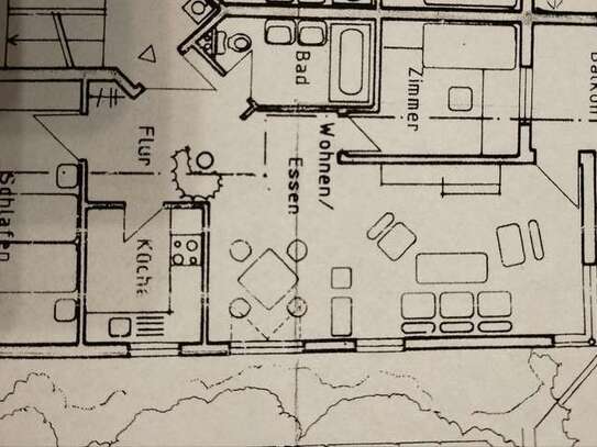 3-Raum-EG-Wohnung mit Balkon und EBK in Möckmühl