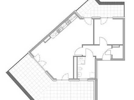 Helle 2-Zimmer-Dachgeschoss-Wohnung mit 2 Dachterrassen ohne Dachschrägen - Erstbezug im Neubauobjek