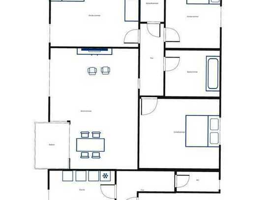 Familien aufgepasst: hier erwartet Sie eine renovierte 4,5-Zimmer-Wohnung mit Balkon