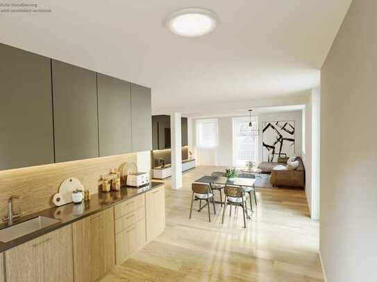 Moderne 3,5 Zimmer Wohnung ca. 86 m²; großer Wohn-/Essbereich mit Küche- PLIENSAUVORSTADT