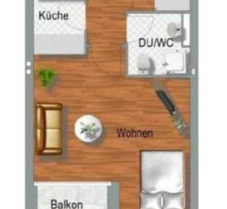 Helle 1-Zimmer-Wohnung zentral in Itzehoe