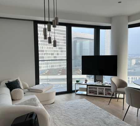 Geschmackvolle 3-Raum-Wohnung mit gehobener Innenausstattung im Grand Tower Frankfurt