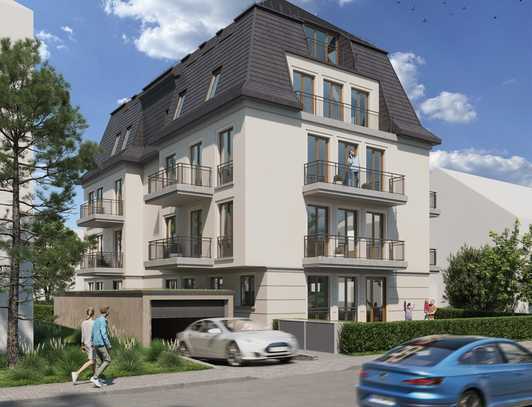 Neubau: Zwei-Zimmer-Penthousewohnung mit Skylineblick, Terrasse und Aufzug in die Wohnung