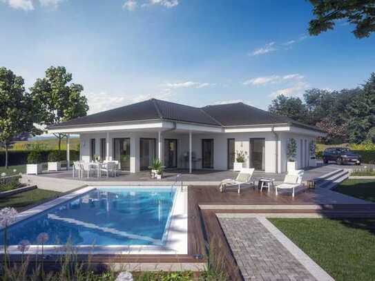 Nachhaltig, innovativ und wertbeständig... moderner Bungalow inkl. Baugrundstück