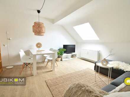 Ohligs, Altbau, DG, 63m², drei Zimmer, KDB, renoviert, möbliert, Nähe HBF.