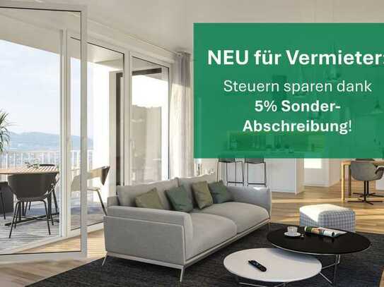 Vermieter werden und Steuer sparen mit dieser modernen Traumwohnung im Grünen