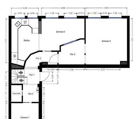 Große 3,5-Zimmer-Wohnung in Chemnitz Zentrum