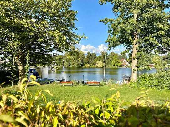 Idyllisches Haus am Wasser: Seeblick, Garten & direkter Zugang zur Großen Krampe