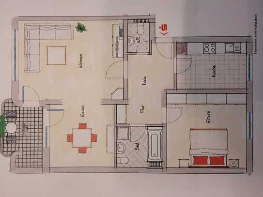 Attraktive 2,5-Zimmer-Wohnung mit gehobener Ausstattung mit Einbauküche in Gelsenkirchen