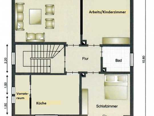 3 ZKB, Einbauküche, zentrale Lage in Bad Kreuznach