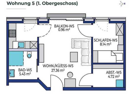 Erstbezug mit Einbauküche: Exklusive 2-Zimmer-Wohnung mit gehobener Innenausstattung in Melle