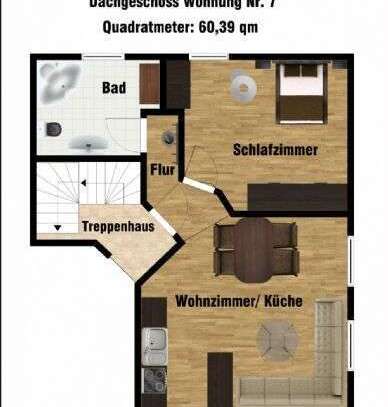 Schöne, geräumige zwei Zimmer Wohnung in Schwabenheim an der Selz