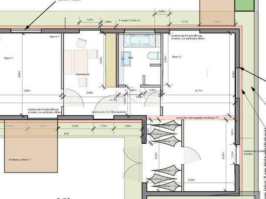 Geschmackvolle 2-Raum-Terrassenwohnung mit geh. Innenausstattung in Geisenheim