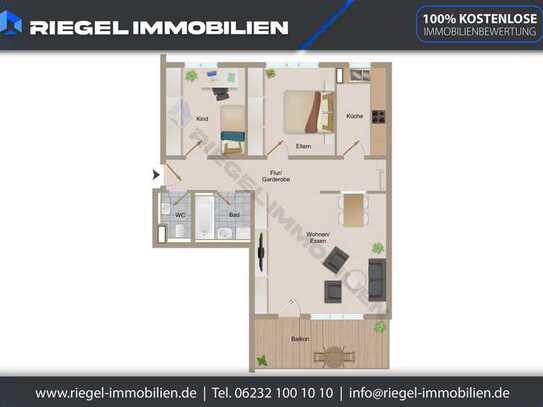 Sie hier? Wir auch! Kapitalanlage o. Eigennutz, TOP gepflegte Wohnung mit Balkon und TG.-Stellplatz