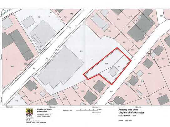 Direkt vom Eigentümer! 920 m² Baugrundstück in 1 A-Lage von Neuenrade (am REWE Markt) zu verkaufen