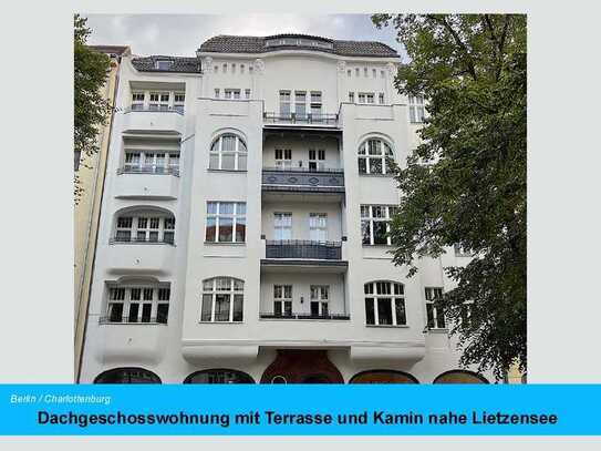 Dachgeschosswohnung mit Terrasse und Kamin nahe Lietzensee