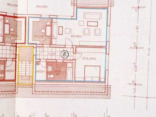 Ansprechende 2,5-Zimmer-Penthouse-Wohnung mit Balkon und Einbauküche in Dobel