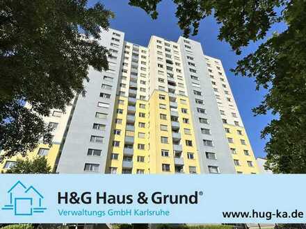 KA-Weststadt! Vermietetes Apartment mit EBK und Loggia mit herrlichem Weitblick!