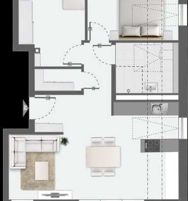 Helle 3-Zi.-Dachgeschosswohnung mit durchdachtem Grundriss