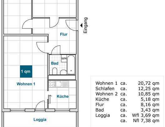 Günstige 2-Zimmer-Wohnung (WBS) ab September 2024 anmietbar!