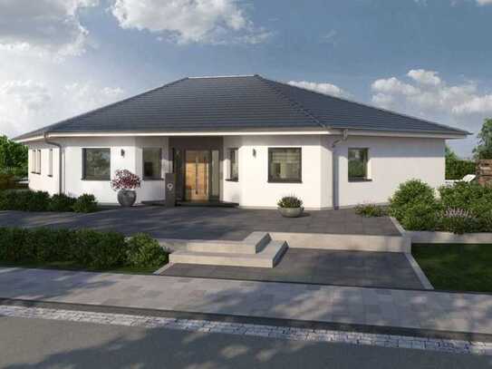 Dreifach sparen. Bungalow als klimafreundlicher Neubau mit PV - Anlage. Kfw Förderung (100.000,--