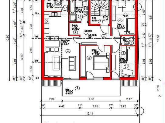 Freundliche und neuwertige 3-Zimmer-Dachgeschosswohnung mit geh. Innenausstattung mit Balkon