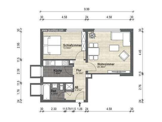 Erstbezug nach Sanierung mit EBK: ansprechende 2-Zimmer-Wohnung in Gelnhausen Stadt