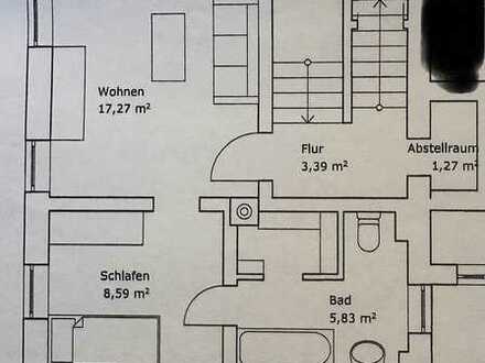 Vollständig renovierte Wohnung mit einem Zimmer und Einbauküche in Frankfurt