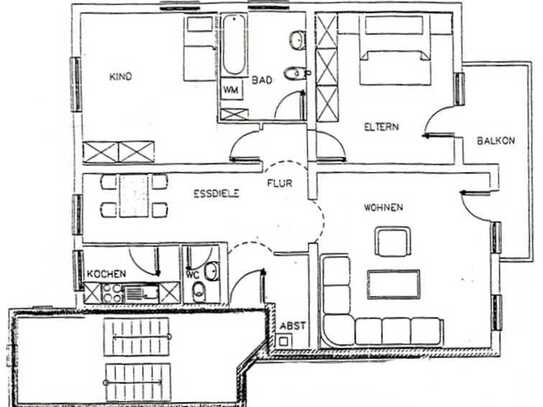 Freundliche 3,5-Zimmer-Wohnung mit EBK in Waldshut-Tiengen