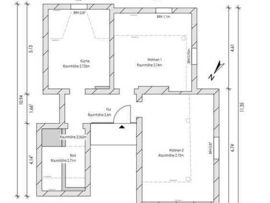 Attraktive Dachgeschosswohnung in einer schönen denkmalgeschützten Altbauvilla im Nerotal