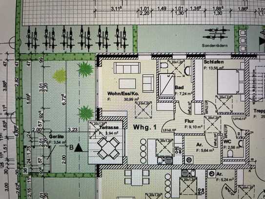 Exklusive 2-Zimmer-Wohnung mit EBK, Terrasse und eigenem Garten in Münster