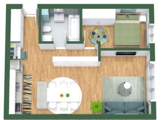 Geräumige, preiswerte und gepflegte 2-Raum-Wohnung mit Balkon und EBK in Glienicke/Nordbahn