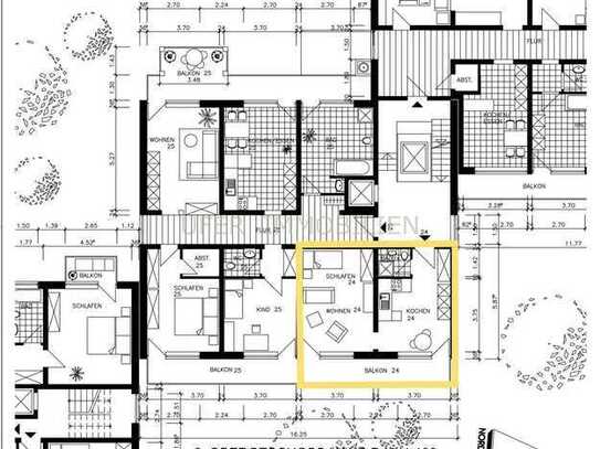 Helle 1 Zimmerwohnung mit Balkon - zentrale Lage in Bad Bergzabern