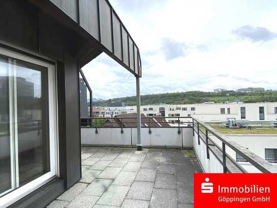 City-Wohnung: schönes Penthouse mit Panoramablick und offenem Kamin