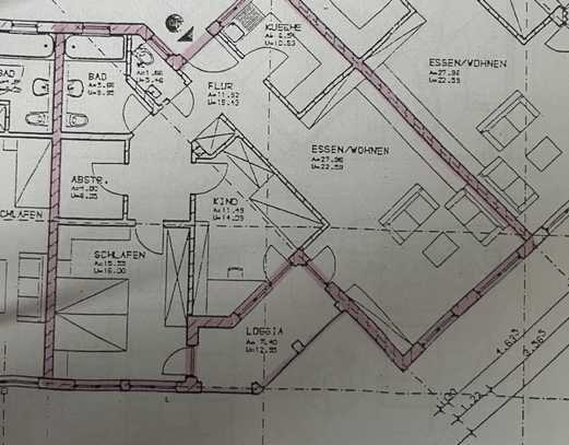 3 Zimmer Wohnung mit Abstellraum und Bad + Gäste WC